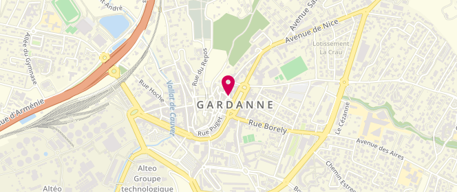 Plan de JUST IN WASH Gardanne, 2 Rue Ledru Rollin, 13120 Gardanne