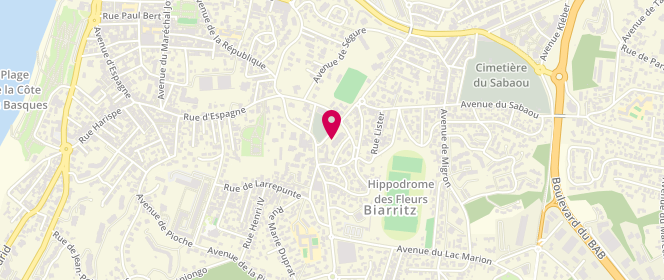 Plan de Laverie Saint Martin, 33 avenue de Gramont, 64200 Biarritz