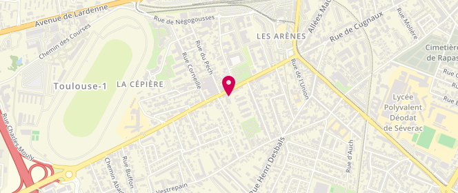 Plan de Laverie des Arènes Actilave, 370 Route de Saint-Simon, 31300 Toulouse