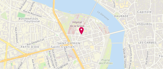 Plan de Laverie Saint Cyprien Actilave, 8 place de l'Estrapade, 31300 Toulouse