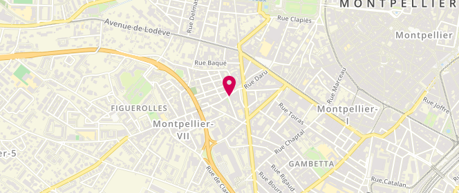 Plan de Laverie Go Wash, 33 Rue du Faubourg Figuerolles, 34070 Montpellier