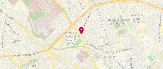 Plan de Clean Laverie, 34 avenue Charles Flahault, 34090 Montpellier