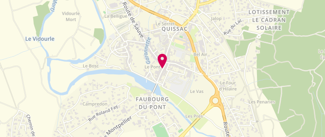 Plan de Laverie Automatique de Quissac, 12 Rue du Pont, 30260 Quissac