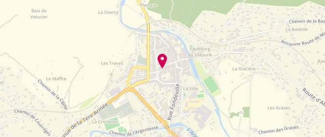 Plan de Laverie St Hippolyte, 17 Rue Blanquerie, 30170 Saint-Hippolyte-du-Fort