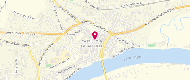 Plan de Pressing Laverie au Fer-Chaud, 27 Rue Victor Hugo, 33350 Castillon-la-Bataille