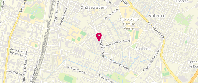 Plan de Laverie Linge Club, 110 Rue Châteauvert, 26000 Valence