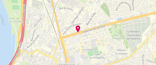Plan de Laverie Speed Queen, 29 avenue de Verdun, 26000 Valence