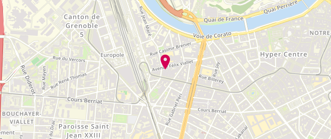 Plan de Laverie Speed Queen, 43 Avenue Félix Viallet, 38000 Grenoble