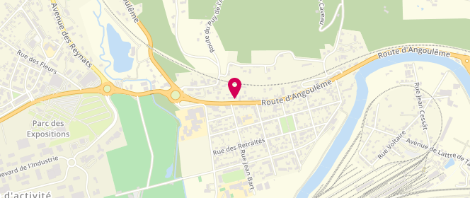 Plan de Laverie Electrolux Gour de l'Arche, 326 Route d'Angoulême, 24000 Périgueux