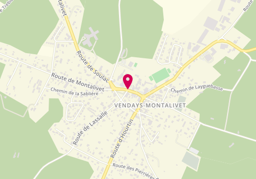 Plan de Laverie Repasserie Vendays, 4 Route de la Mairie, 33930 Vendays-Montalivet