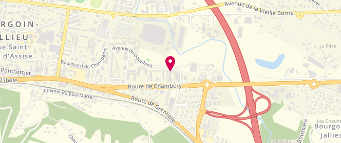 Plan de La Laverie de Champaret, 32 avenue du Dauphiné, 38300 Bourgoin-Jallieu