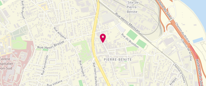 Plan de Promoclean Laverie Pierre Benite, 68 Rue Roger Salengro, 69310 Oullins-Pierre-Bénite
