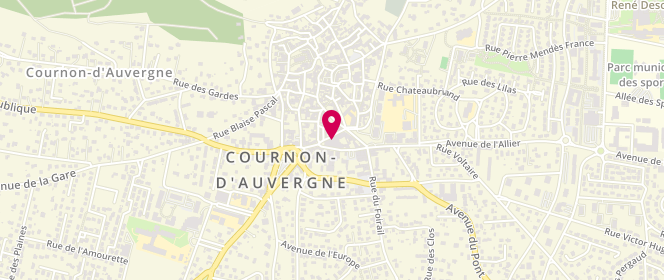 Plan de Laverie Automatique Lav’&Moi Cournon, 4 avenue de Lempdes, 63800 Cournon-d'Auvergne