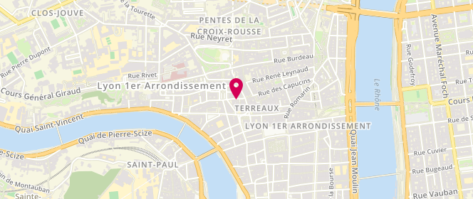 Plan de Laverie LA WASHERIE, 38 Rue Sergent Blandan, 69001 Lyon