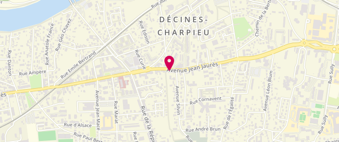 Plan de Laverie jean jaures, 262 avenue Jean Jaurès, 69150 Décines-Charpieu