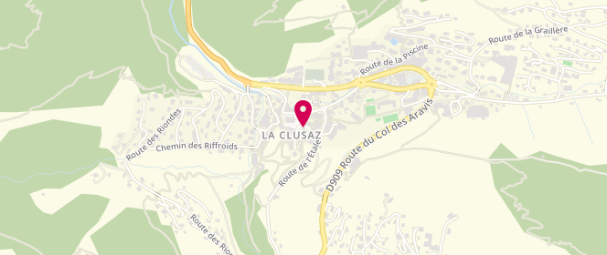 Plan de Pressing Laverie des Aravis, 20 place Yves Pollet Villard, 74220 La Clusaz