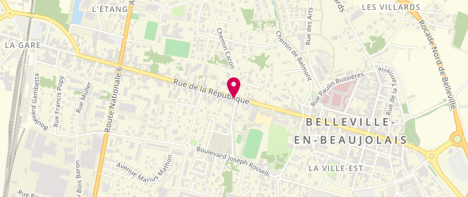 Plan de Allo Laverie, 131 Rue de la République, 69220 Belleville-en-Beaujolais