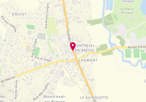 Plan de Pressing Service, 17 Grande Rue, 01340 Montrevel-en-Bresse