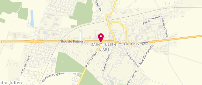 Plan de La Laverie du Parc ; la Patate en F, 11 Rue de Poitiers, 86800 Saint-Julien-l'Ars