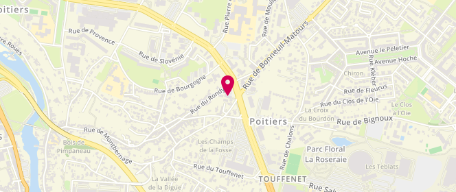 Plan de Laverie du Rondy, Rue du Rondy, 86000 Poitiers