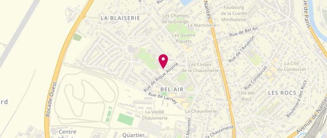 Plan de Laverie de Bel Air, Rue Rique Avoine, 86000 Poitiers