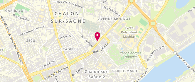 Plan de City Laverie, 16 Rue de Belfort, 71100 Chalon-sur-Saône