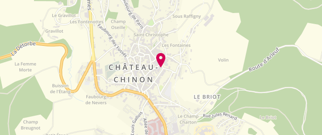 Plan de Mini Wash, 1 place Gudin, 58120 Château-Chinon (Ville)