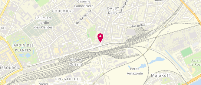 Plan de Aquamatic - Laveries Atlantique Ouest, 136 Boulevard Ernest Dalby, 44000 Nantes