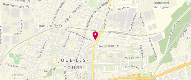 Plan de Laverie de la Gare, 41 Rue des Martyrs, 37300 Joué-lès-Tours