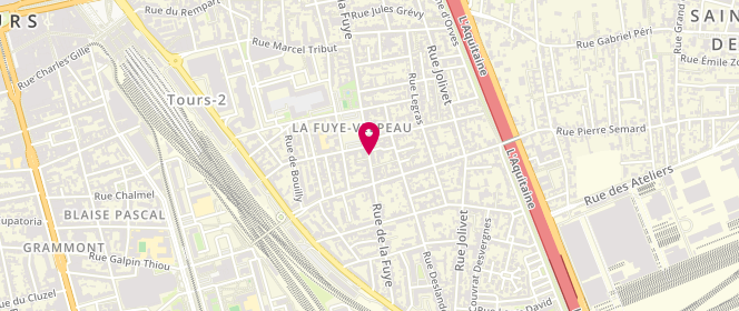 Plan de La lavendière, 138 Rue de la Fuye, 37000 Tours