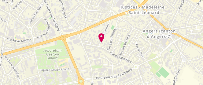 Plan de Laverie Ecolowash, 25 Rue des Viviers, 49000 Angers