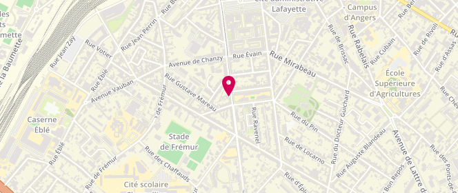 Plan de Laverie Létanduère, 118 Rue de Létanduère, 49000 Angers