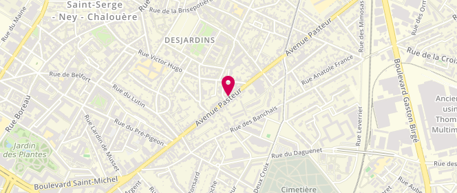 Plan de Top Laverie, 195 avenue Pasteur, 49000 Angers