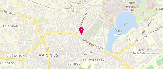 Plan de Vannes-Lave, 6 Rue des 4 Frères Creach, 56000 Vannes