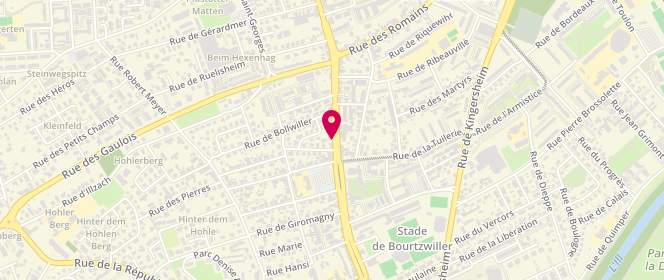 Plan de Salon Lavoir Bourtzwiller, 77 Rue de Soultz, 68200 Mulhouse
