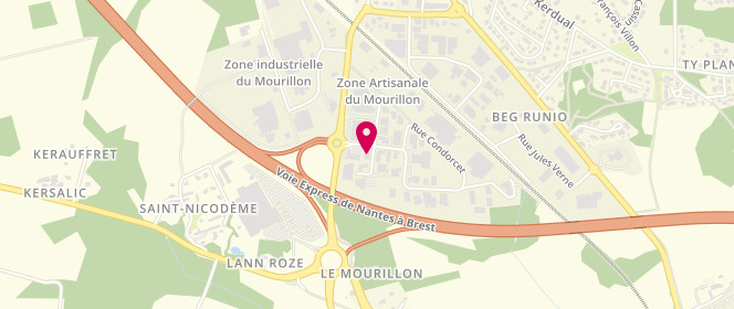 Plan de Servi Linge, 4 Rue Antoine Lavoisier, Zone Artisanale du Mourillon
4 Rue Lavoisier, 56530 Quéven