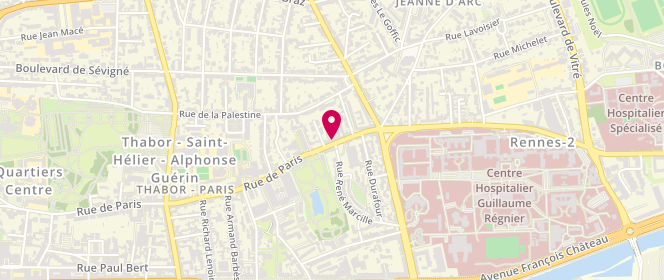 Plan de Au Fil du Linge, 109 Rue de Paris, 35000 Rennes