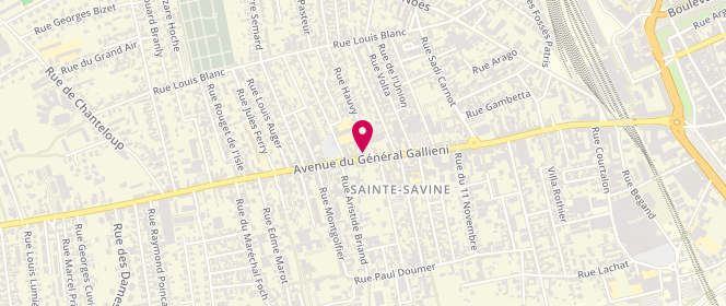 Plan de Laverie Savinienne, 80 avenue du Général Gallieni, 10300 Sainte-Savine
