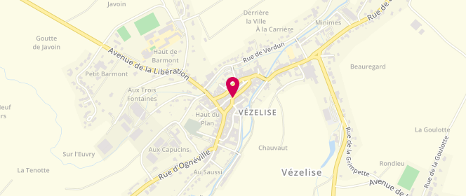 Plan de Laverie de Vezelise, 2 Rue Léonard Bourcier, 54330 Vézelise