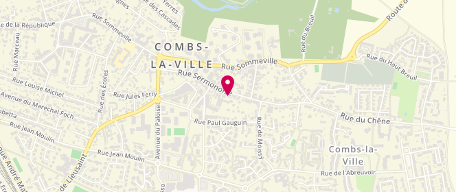 Plan de Bsm Lavomatique Services, 49 Rue Sermonoise, 77380 Combs-la-Ville
