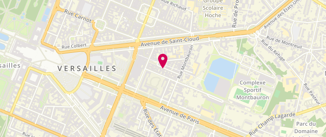 Plan de S L A V - Laverie Automatique- Laundry, 10 Rue Philippe de Dangeau, 78000 Versailles