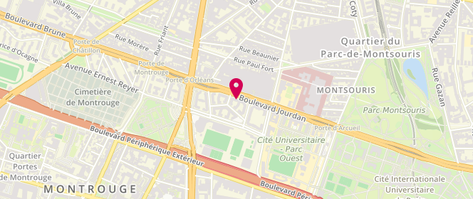Plan de Ys Laverie, 105 Boulevard Jourdan, 75014 Paris