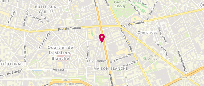 Plan de Tom Laverie, 108 Avenue Italie, 75013 Paris