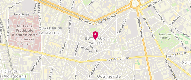 Plan de PHISER, 53 Rue des Cinq Diamants, 75013 Paris