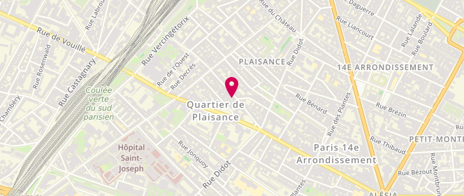 Plan de Laverie Vdlj, 80 Rue de Gergovie, 75014 Paris