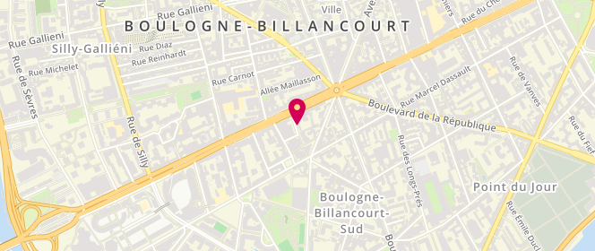 Plan de Laverie Clavijo, 2 avenue Desfeux, 92100 Boulogne-Billancourt
