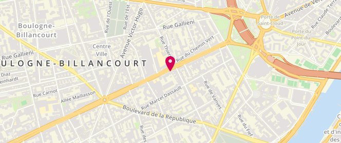 Plan de Laverie Edouard Vaillant, 59 Avenue Edouard Vaillant, 92100 Boulogne-Billancourt