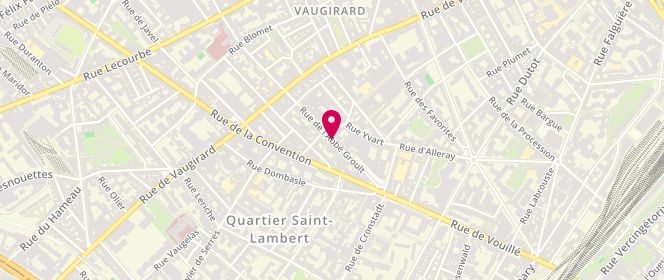 Plan de Laverie Abbé Grout, 116 Rue de l'Abbe Groult, 75015 Paris