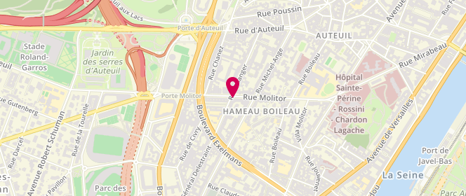 Plan de Laverie Pressing Molitor, 41 Rue Molitor, 75016 Paris