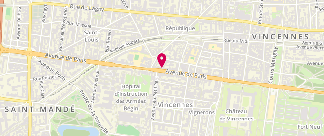 Plan de Miele, 80 avenue de Paris, 94300 Vincennes